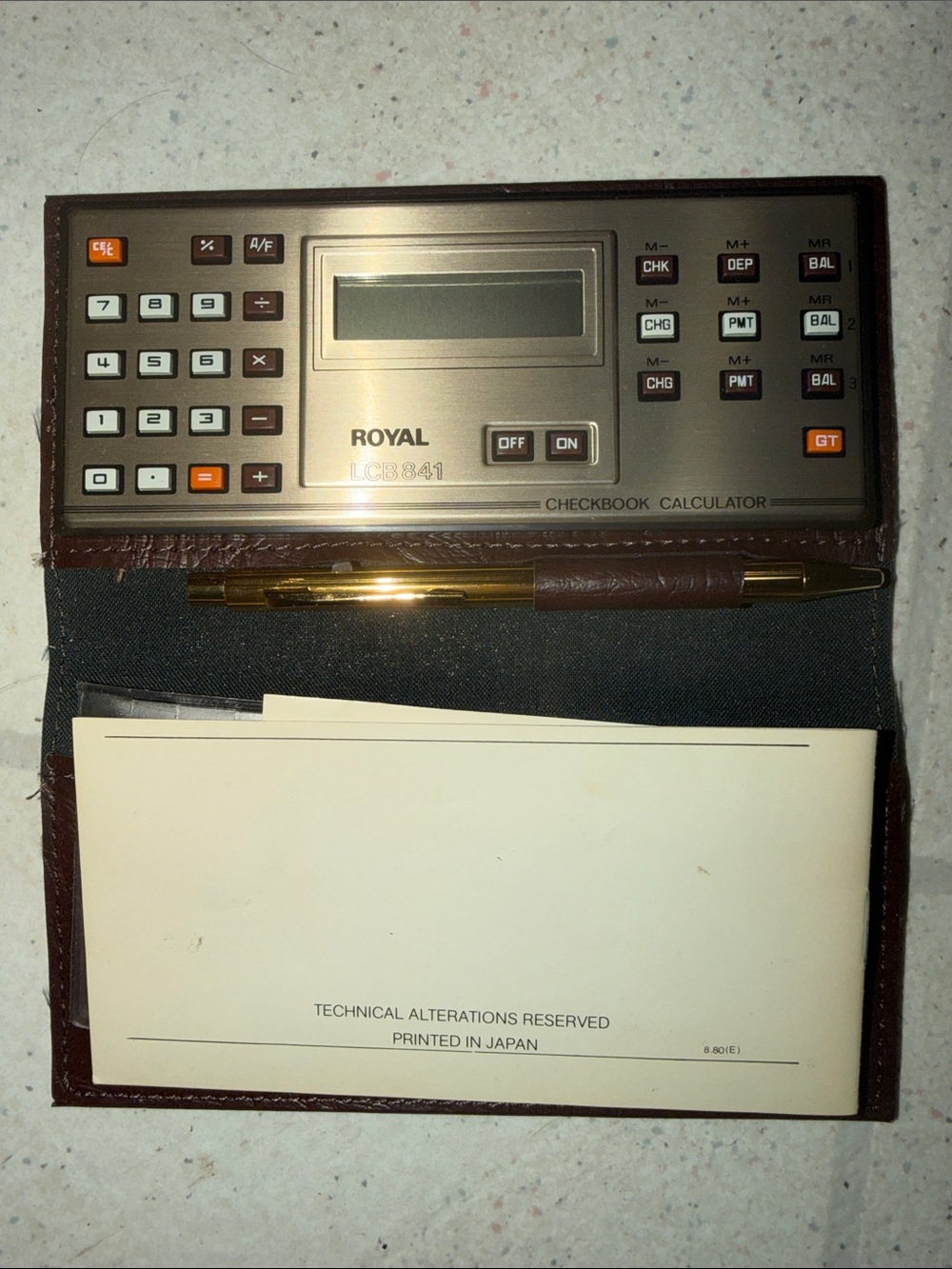vintage Royal LCB-841 pocket calculator